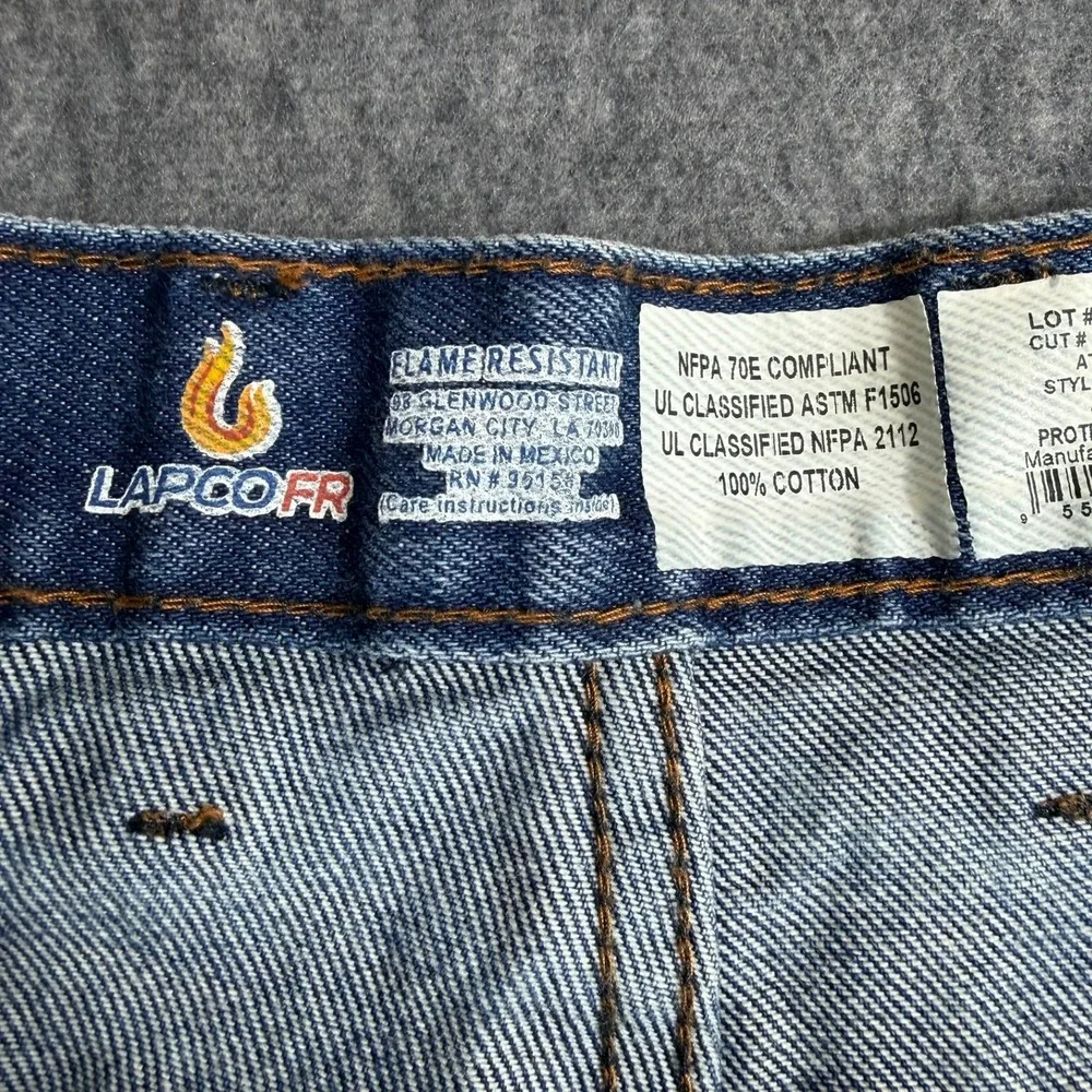 LAPCO FR Jeans Mens 42x32 Blue Protect 450 Denim Flame Resistant D-PIND Workwear